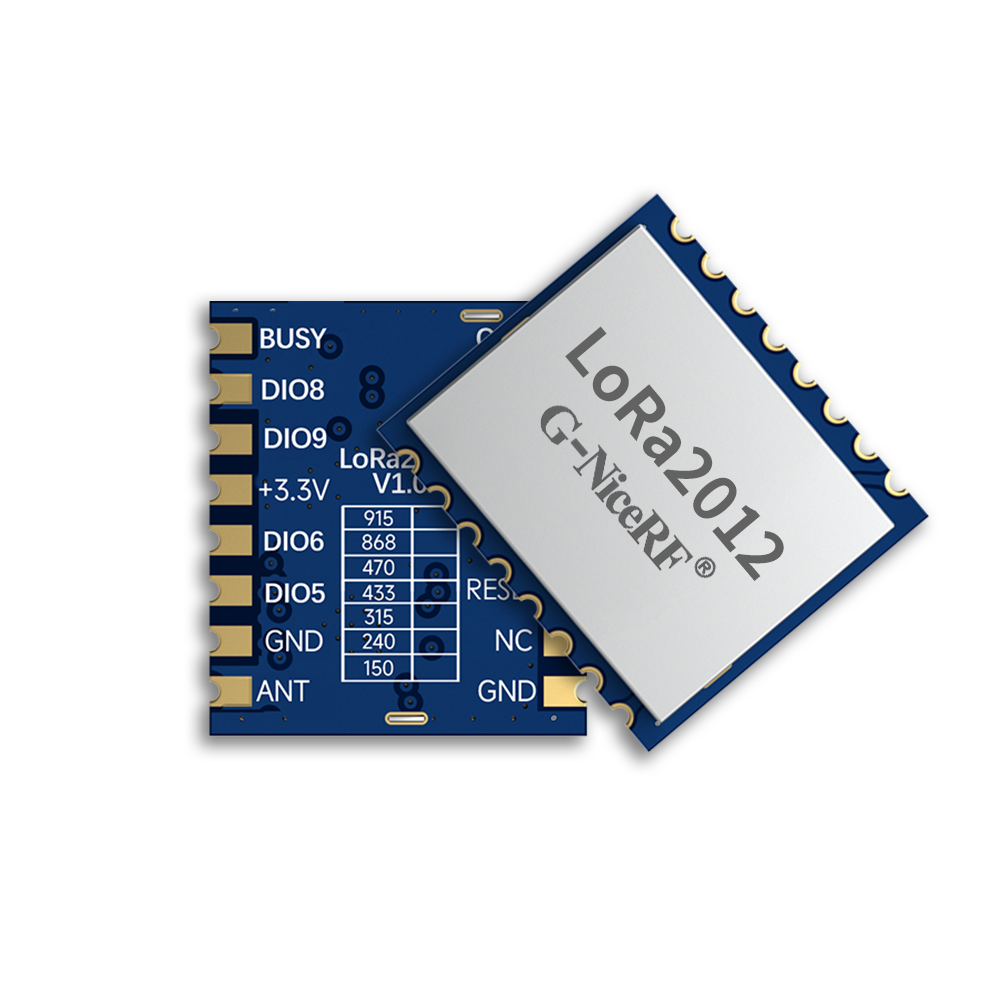 LoRa2012 LoRa無(wú)線通信模塊正反面疊放展示