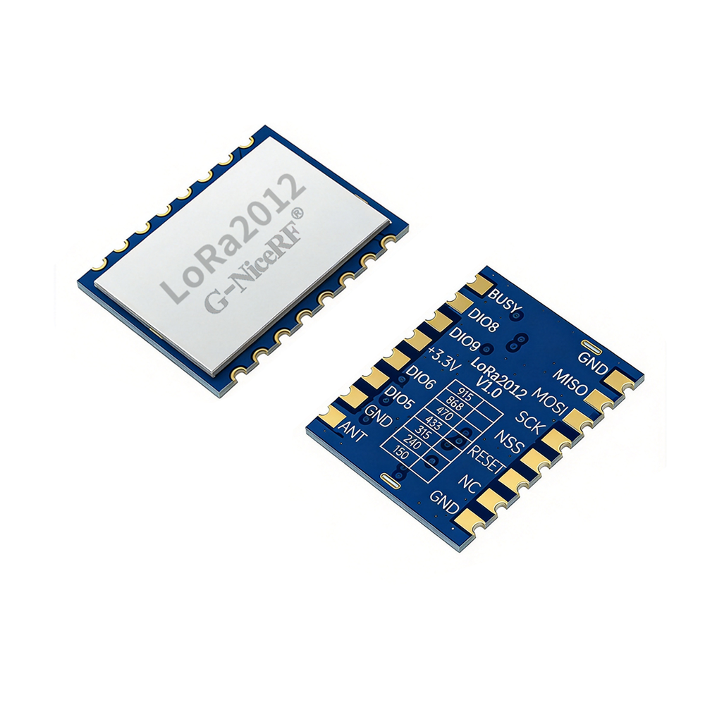 LoRa2012 LoRa無(wú)線通信模塊正面和背面分開展示